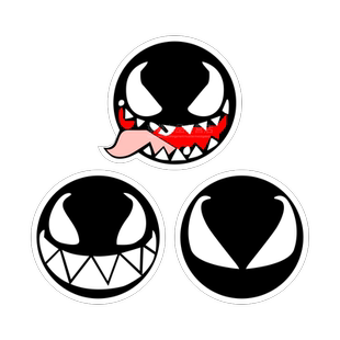 复仇者联盟漫威Venom毒液表情汽车贴纸个性创意摩托电动车头盔贴