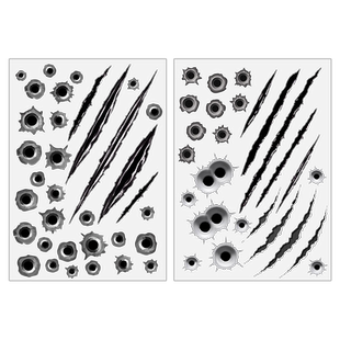 子弹立体个性弹孔车身贴纸汽车遮挡划痕车贴防水3d遮盖改装创意贴