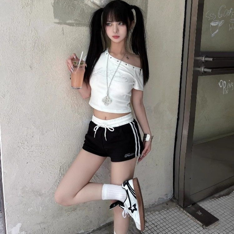 美式复古运动短裤女2026新款