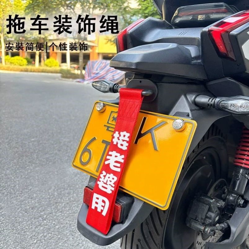 适用九号电动车M95C M85C MMAX车尾遮挡划痕创意飘带号牌装饰配件