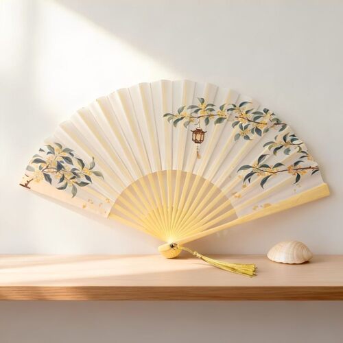 古风折扇绢面舞蹈扇夏季旗袍汉服折扇便携撕不烂折扇节日舞蹈排练