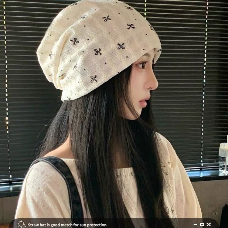 月子帽大头围睡帽女款秋冬薄款堆堆帽女士新款冷帽防风保暖帽子女