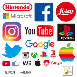 饰贴防水 笔记本电脑平板手机滑板机车装 数码 ****潮牌LOGO贴纸个性