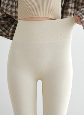 磨毛打底裤女2025新款外穿加绒平纹紧身裤高腰秋冬款加厚保暖长裤