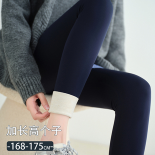 显瘦高个子加绒瑜伽裤 紧身保暖打底裤 外穿女秋冬季 加长薄绒鲨鱼裤
