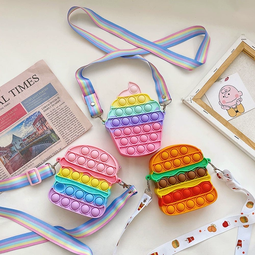 Мультяшная детская сумка, картхолдер для младенца, детский силиконовый кошелек, интеллектуальная игрушка, сумка через плечо