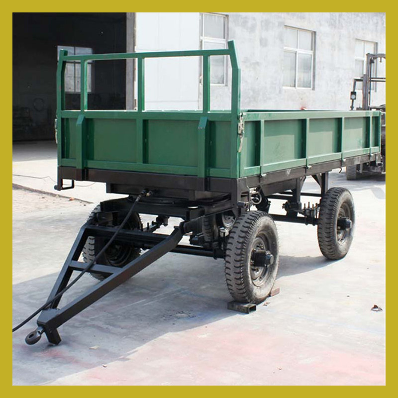 3吨双轴拖挂车斗 载重力强左右自卸农用四轮车货斗车厢三轮车翻斗