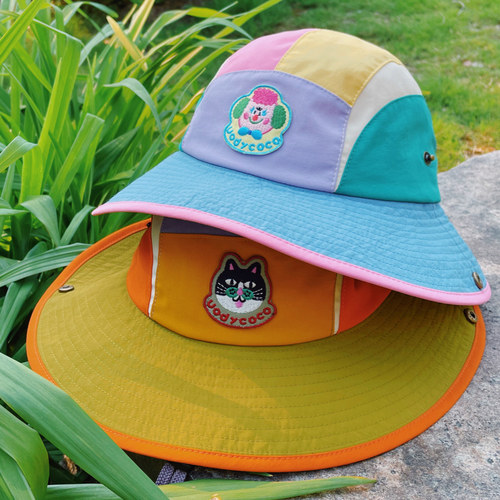 uodycoco小富贵渔夫帽可爱复古速干登山帽徒步防晒遮阳帽男女通用