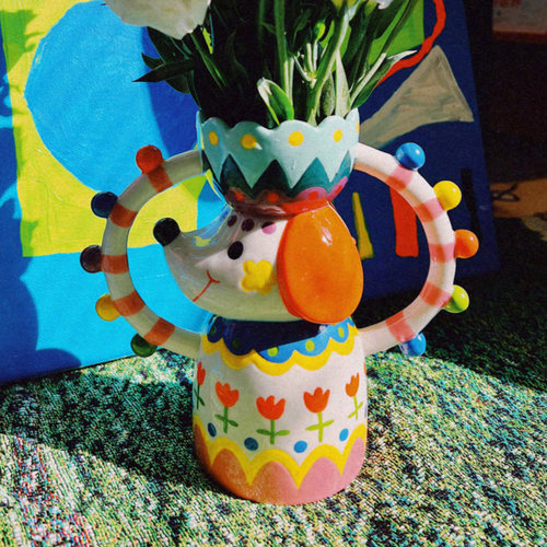 uodycoco可爱陶瓷餐桌原创花瓶