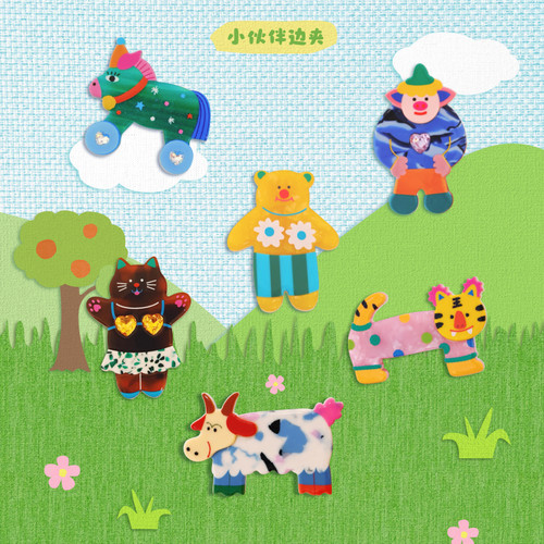 UODYCOCO原创设计小伙伴边夹醋酸板材水钻发饰创意个性头饰发夹