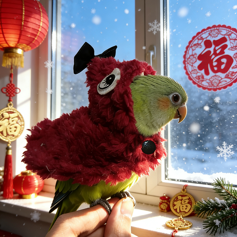 新年战袍鹦鹉斗篷披风小鸟类衣服冬季保暖防冻可爱遛鸟外出拜年服,宠物/宠物食品及用品,鸟禽服饰,淘宝优惠券,粉丝福利购,淘宝优惠卷
