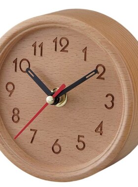 原木钟表手c绘木器家居摆设DIY装饰彩绘玄关桌面日式黑白手工摆件