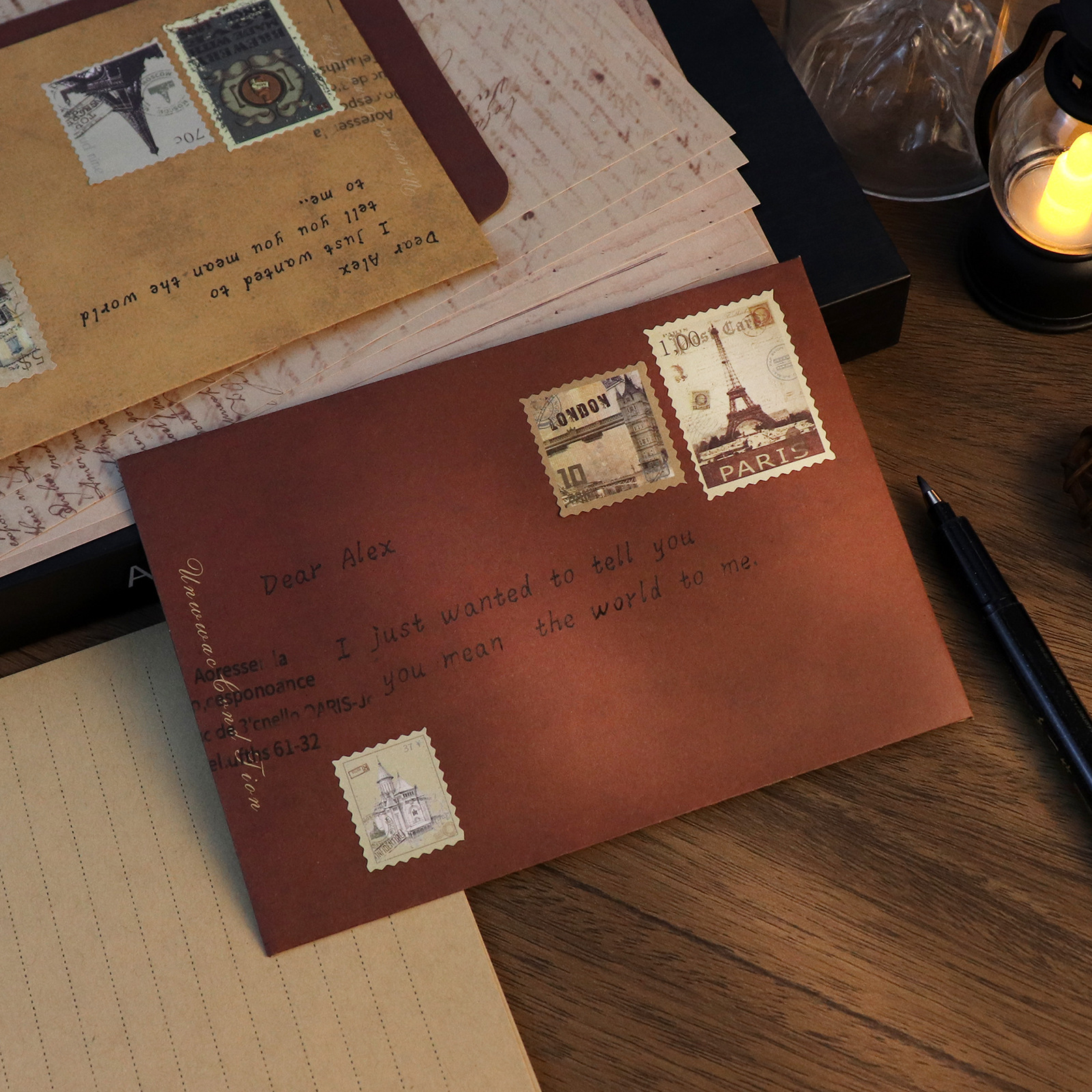 复古信封信纸写一封仪式感信