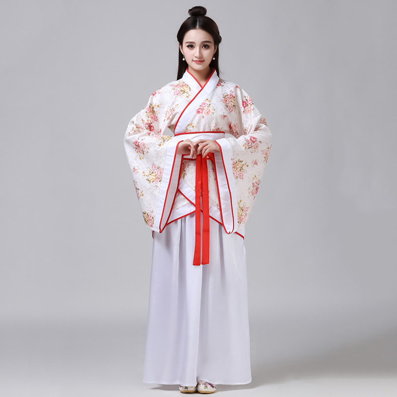 古装连衣裙汉服齐胸襦裙改良服装仙女旅游长裙清新淡雅