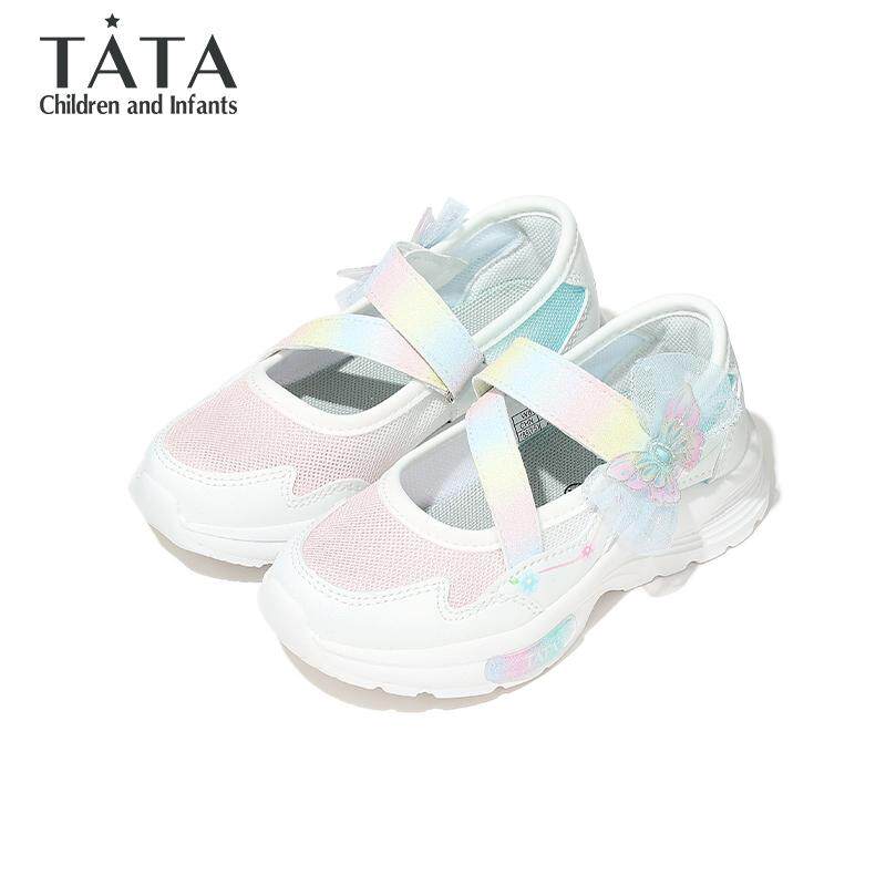 他她童鞋女童透气网面鞋春夏小女孩玛丽珍运动鞋小蝴蝶洋气宝宝鞋