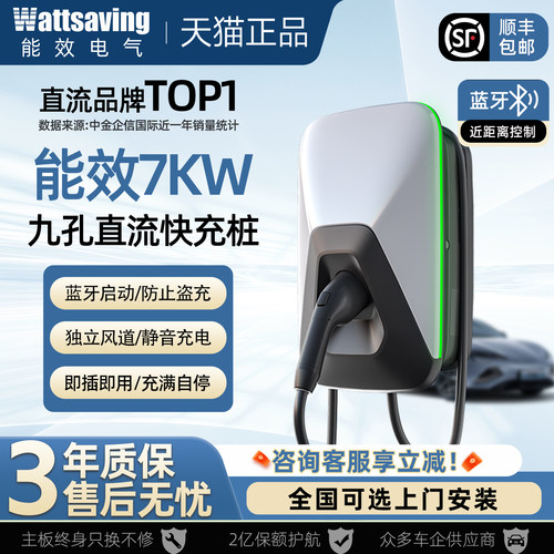 蔚来极越红旗7kW直流快充电桩9孔