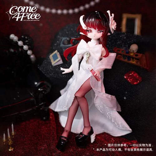 现货正品COME4FREE米甜海洋宝石二代可动人偶盲盒换装BJD娃娃手办