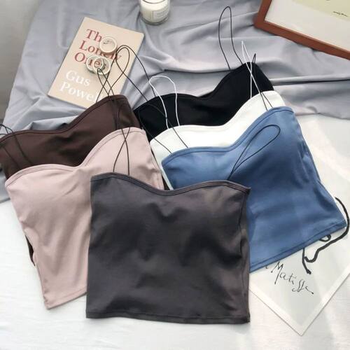 Chest cushion without steel ring vest   带胸垫无钢圈清新美背