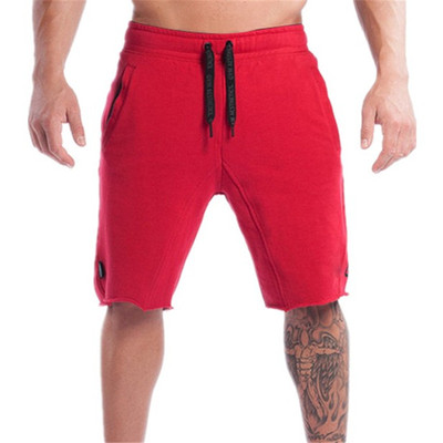 Casual Joggers Red Shorts Sportswear Bodybuilding Shorts Men