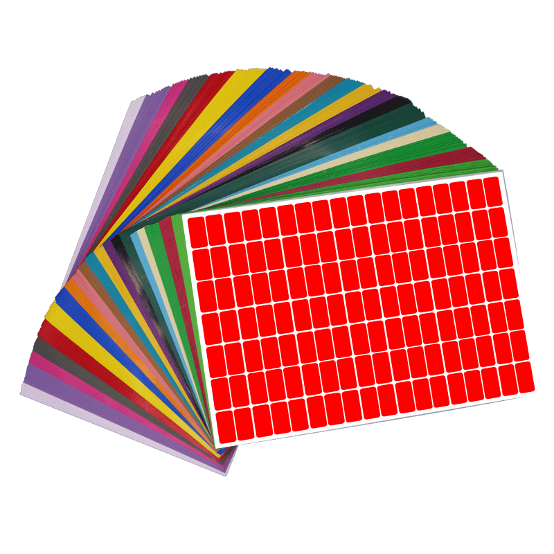 A4彩色标签126格内切割长方形光面铜版纸不干胶a4环保强粘打印纸彩虹作业收发神器贴纸定制打印姓名数字月份