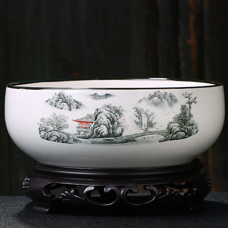 水仙花盆陶瓷铜钱草水培睡莲一叶莲碗莲金钱草水养专用盆缸无孔大,鲜花速递/花卉仿真/绿植园艺,花盆,淘宝优惠券,粉丝福利购,淘宝优惠卷