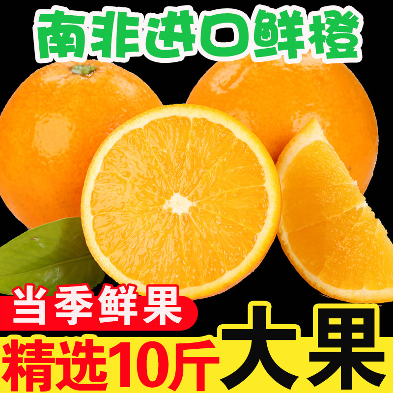 南非橙子进口新鲜水果当季甜橙10斤大果整箱脐橙