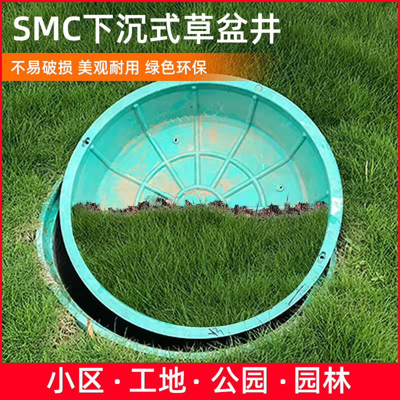 SMC草盆井盖 植草绿化装饰草坪隐形井盖树脂 家用庭院下沉式,基础建材,井盖,淘宝优惠券,粉丝福利购,淘宝优惠卷