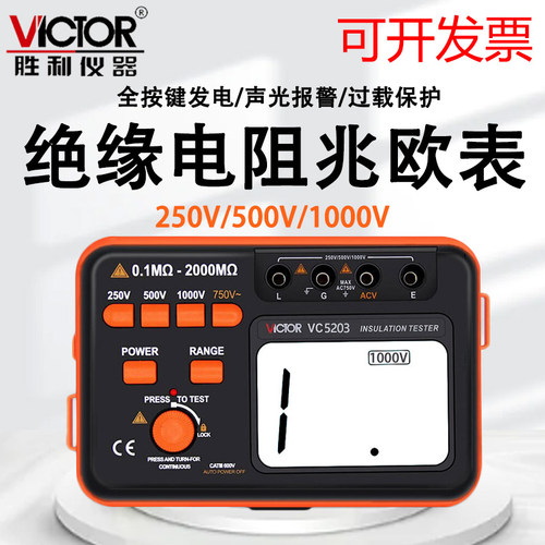胜利VC5203高压绝缘电阻测试仪