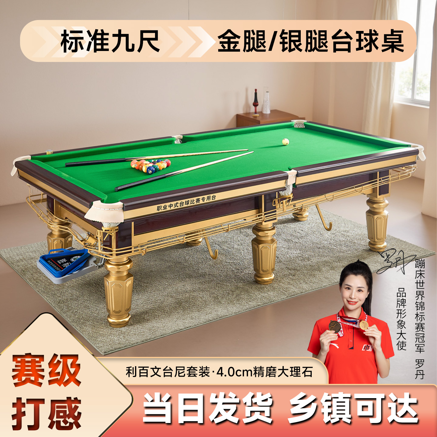 标准九尺台球桌比赛专用