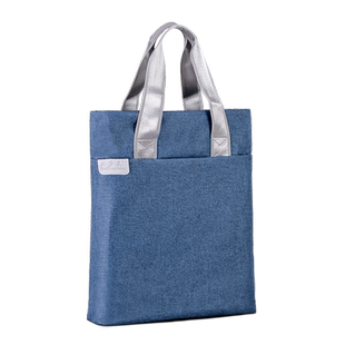 手提文件袋帆布加厚会议资料袋公文袋档案袋A4文件包多层黑色商务单位开会专用收纳公文包定制印刷logo