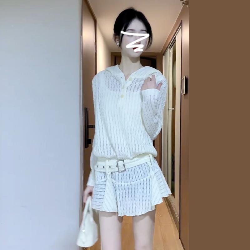 镂2空针帽织衫连衣裙子女春秋季025早春新款韩C2L50086系子小个连