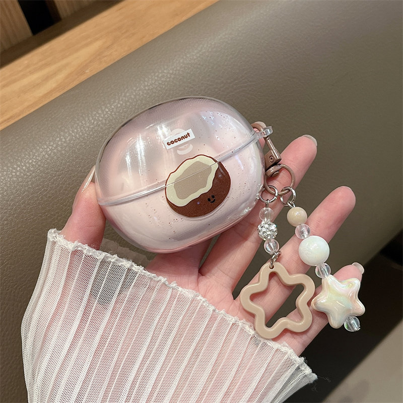 小清新泼墨椰子花朵星兔子耳机套