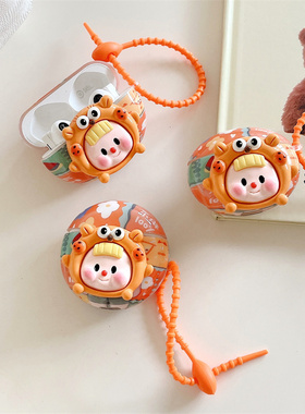 卡通立体糖果海洋娃娃适用华为FreebudsPro4耳机套freebuds5代/4/4e/5i/Clip蓝牙保护壳SE2/SE3创意6i少女软