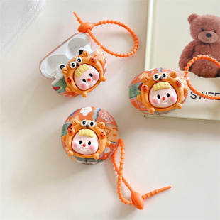 卡通立体糖果海洋娃娃适用华为FreebudsPro4耳机套freebuds5代/4/4e/5i/Clip蓝牙保护壳SE2/SE3创意6i少女软