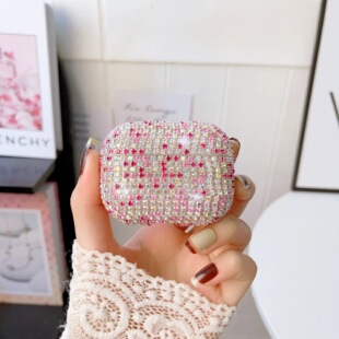 奢华高级感彩色闪钻镶钻适用airpods4代耳机套苹果2/3三代AirpodsPro第二代保护壳Pro2新款少女时尚潮