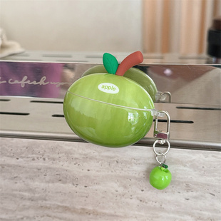 卡通创意立体青红苹果适用华为freebuds7i/freeClip耳机壳保护套6i/5I软壳SE2/3/4耳机壳pro4趣味软壳潮少女