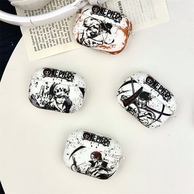 卡通海贼王路飞索隆适用airpods4代耳机套苹果2/3三代AirpodsPro第二代保护壳Pro3软壳艾斯女帝白胡子罗情侣
