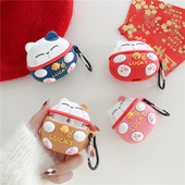 3保护套情侣个性 卡通招财猫适用5i华为Freebuds4i代6i蓝牙4E pro4耳机壳SE2 FreeBuds5代耳机套保护壳硅胶软