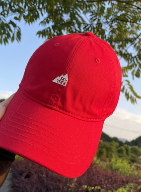 正红色大头围棒球帽大红色男加长帽檐鸭舌帽女中国红亮宽帽沿帽子