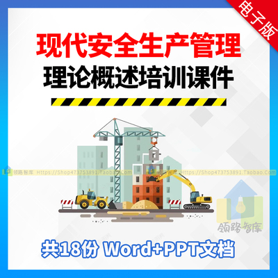 【领路智库】简述企业现代安全生产管理理论概述培训ppt课件资料