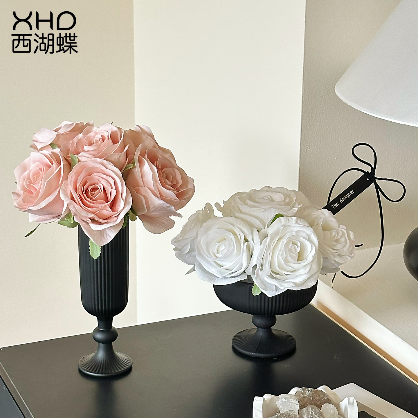 仿真玫瑰永生花束花艺摆件高级感