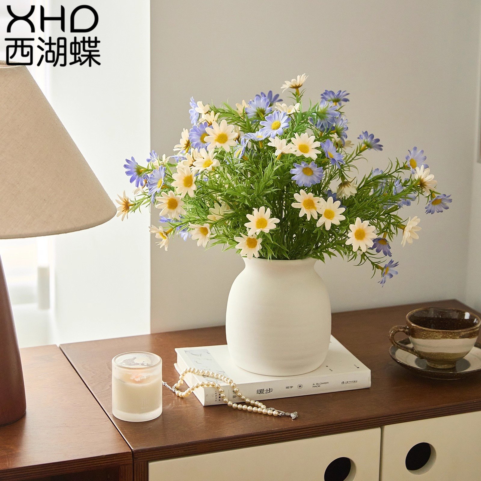 小雏菊仿真花野菊假花客厅电视柜装饰插花摆件室内田园风仿生摆花,家居饰品,仿真花/假花,淘宝优惠券,粉丝福利购,淘宝优惠卷