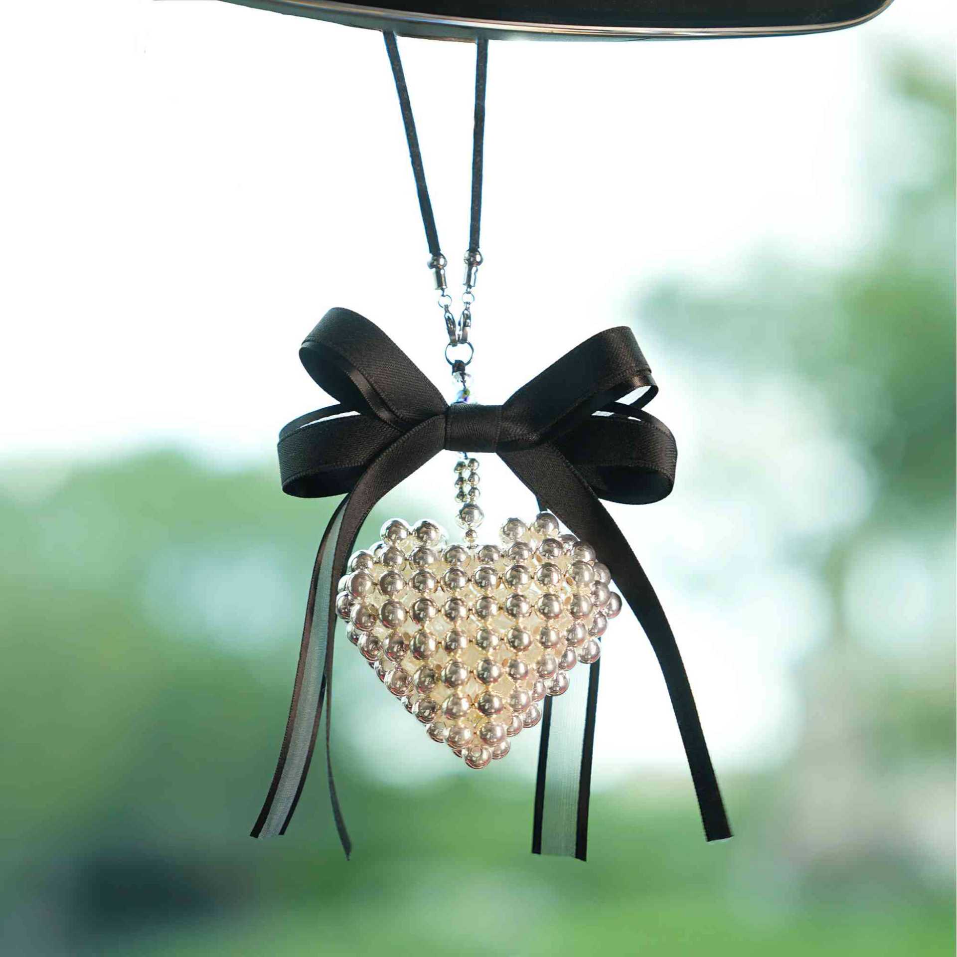 汽车挂件女精致高级感车内后视镜