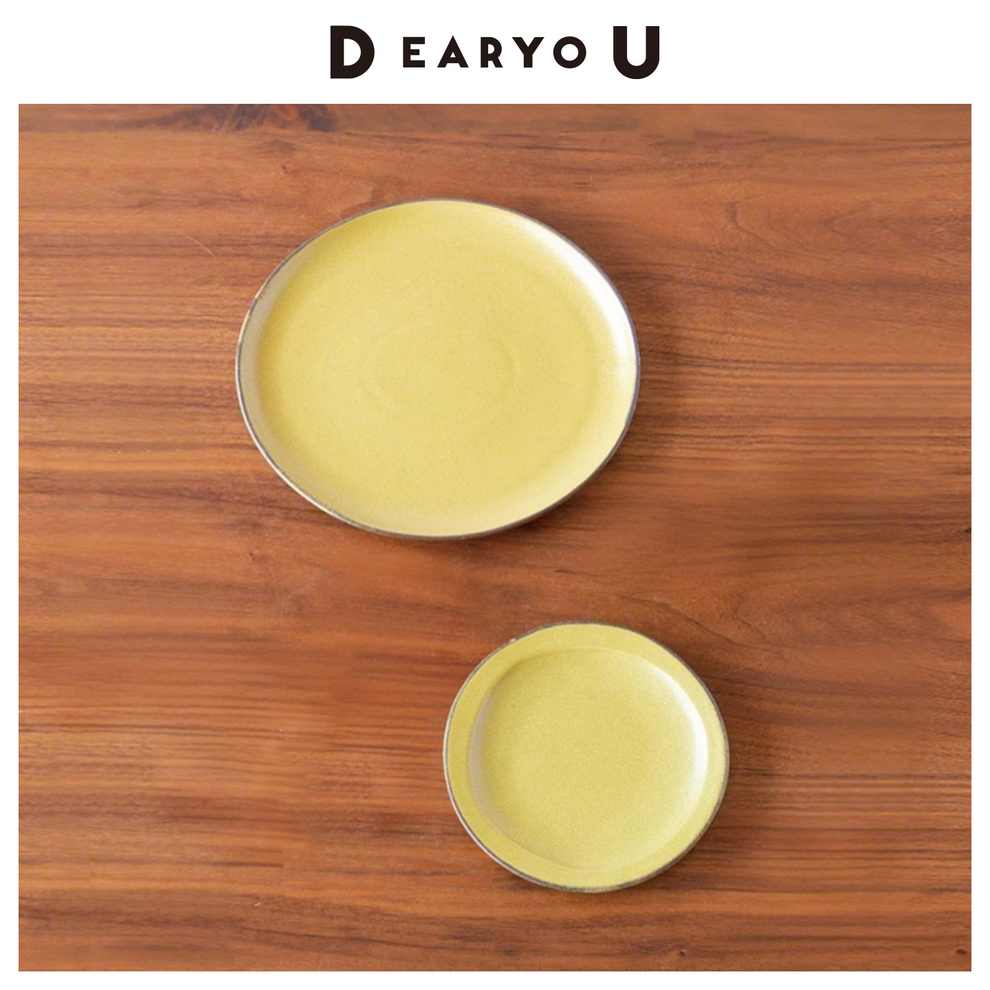 tojikitonya芥末黄陶瓷盘子