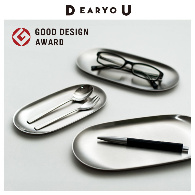 渡边力设计师款 日本制304不锈钢托盘日本进口哑光碟子椭圆形迷你,餐饮具,餐用托盘,淘宝优惠券,粉丝福利购,淘宝优惠卷