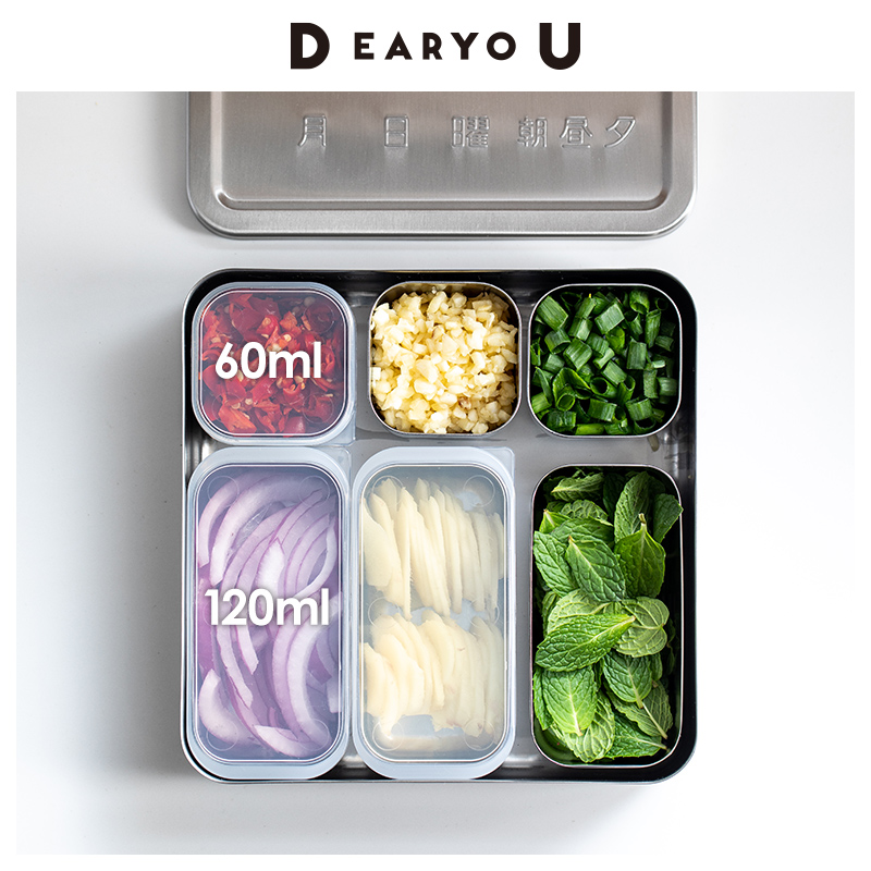 30不锈钢分格保鲜盒辅食葱姜蒜