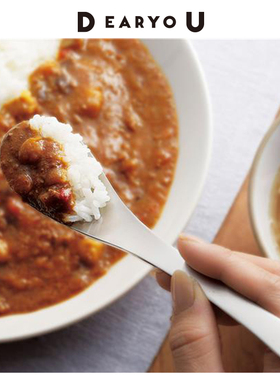 日本制家事问屋勺304不锈钢勺子汤匙吃饭勺子家用调羹咖喱勺餐勺