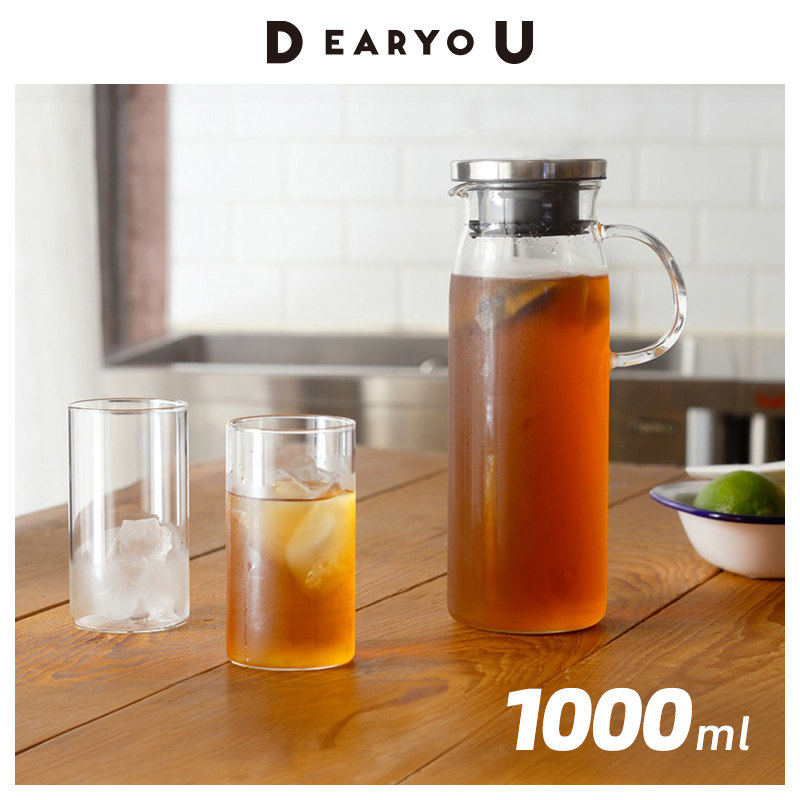 DEARYOU日本iwaki冷水壶玻璃耐热凉水壶耐热玻璃茶壶冰箱家用