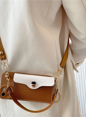 立体小咖啡零钱包适用opporeno15手机壳女reno14/13/12pro保护套reno11斜挎reno10挂绳findx9/8简约A6/A5女A3