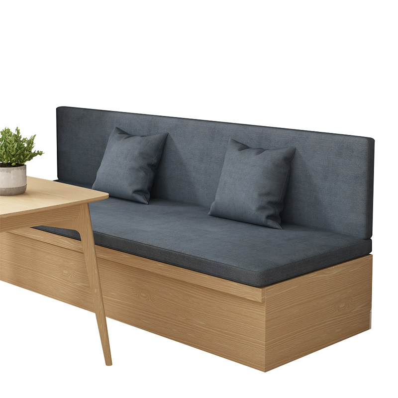 乳胶椰棕卡座坐垫科技布换鞋凳垫子家用带靠背鞋柜软包沙发垫定制